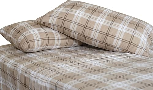 Miniatura 2 de Bliss Casa Juego de sábanas de franela de 4 piezas, 100% algodón, tamaño Queen, bolsillos profundos de alto GSM, juego de sábanas de franela cálida