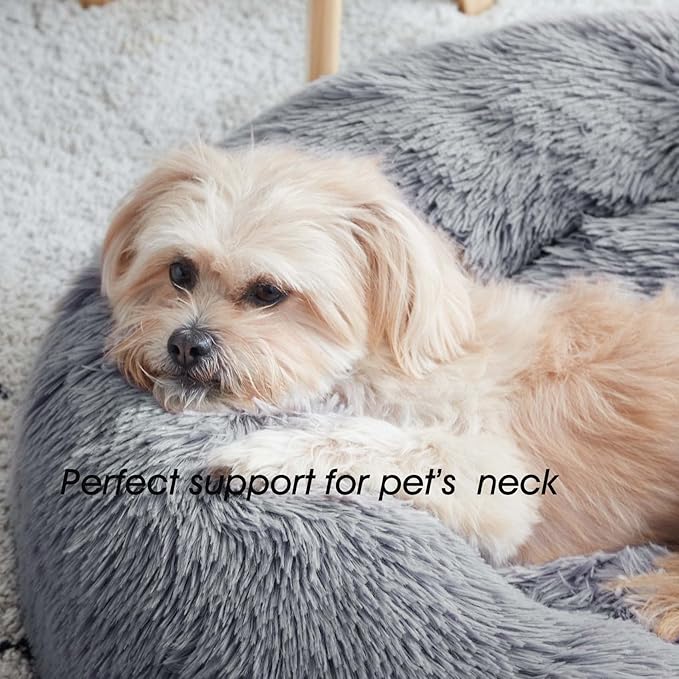 Cama Redonda para Perro Grande 76cm Lavable Antiansiedad miniatura 2