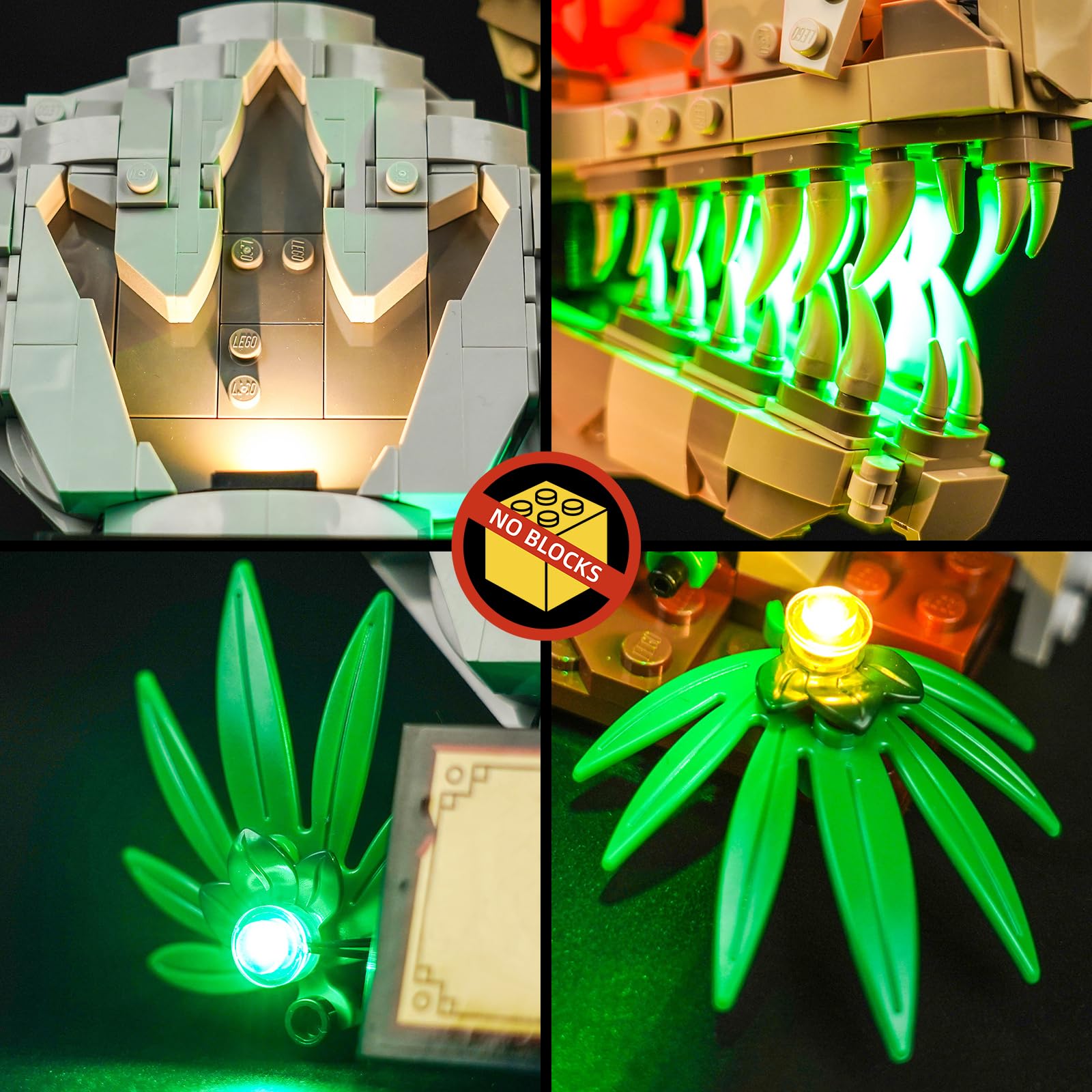 BrickBling Zestaw świateł LED do LEGO 76964 dinozaur skamieniałości: T. Rex Skull (bez lego) - dekoracyjne oświetlenie do kreatywnej zabawki