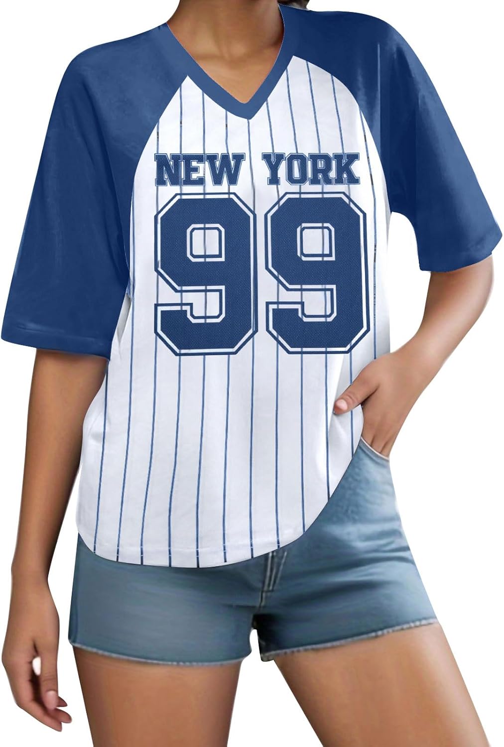 Baseball Graphic Shirts for Women Baseball Fan T-Shirts Baseballs Team Tee Game Day Outfits Casual Tops - Image 2
