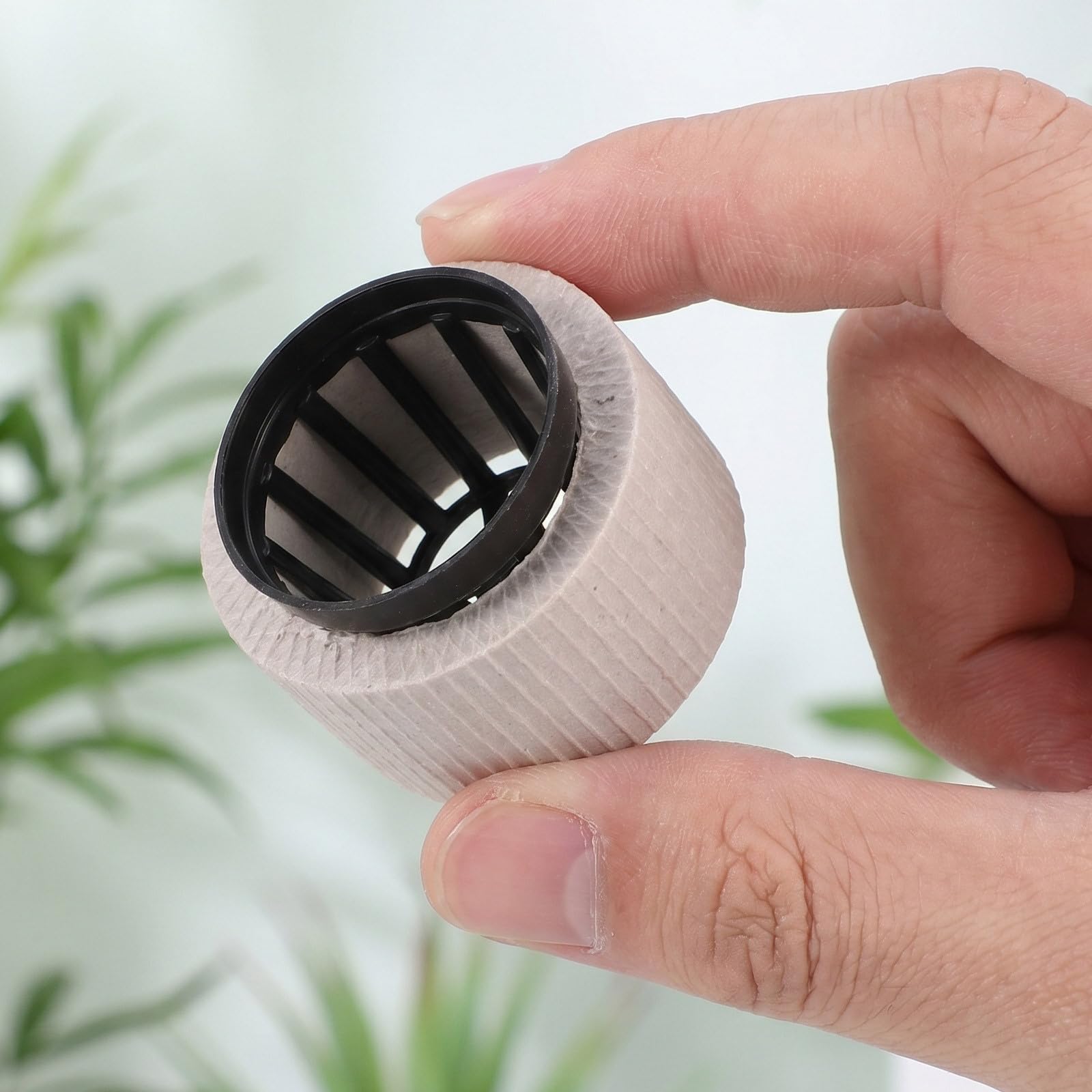 YARNOW 1 Set di cestelli idroponici per Acquario - Pesi per Piante acquatiche - Anelli fissi in Ceramica Anti-galleggiamento per la Coltivazione di Piante in Acquario