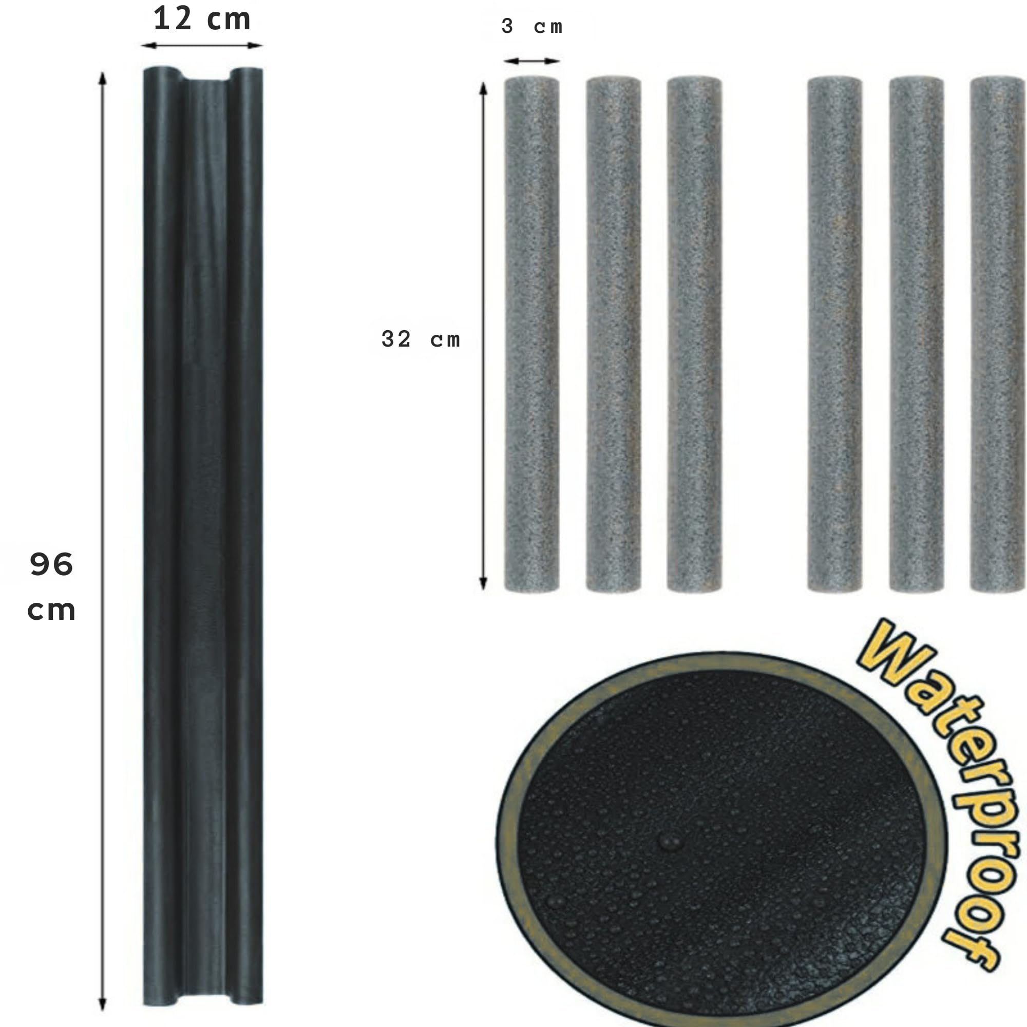 Paraspifferi Sottoporta 96 cm – Paraspifferi Porta Compatibile fino a 5 cm – Isolante Termico per Freddo e Aria, Antispifferi, Guarnizione Porta Interna ed Esterna,per Risparmio Energetico, Nero
