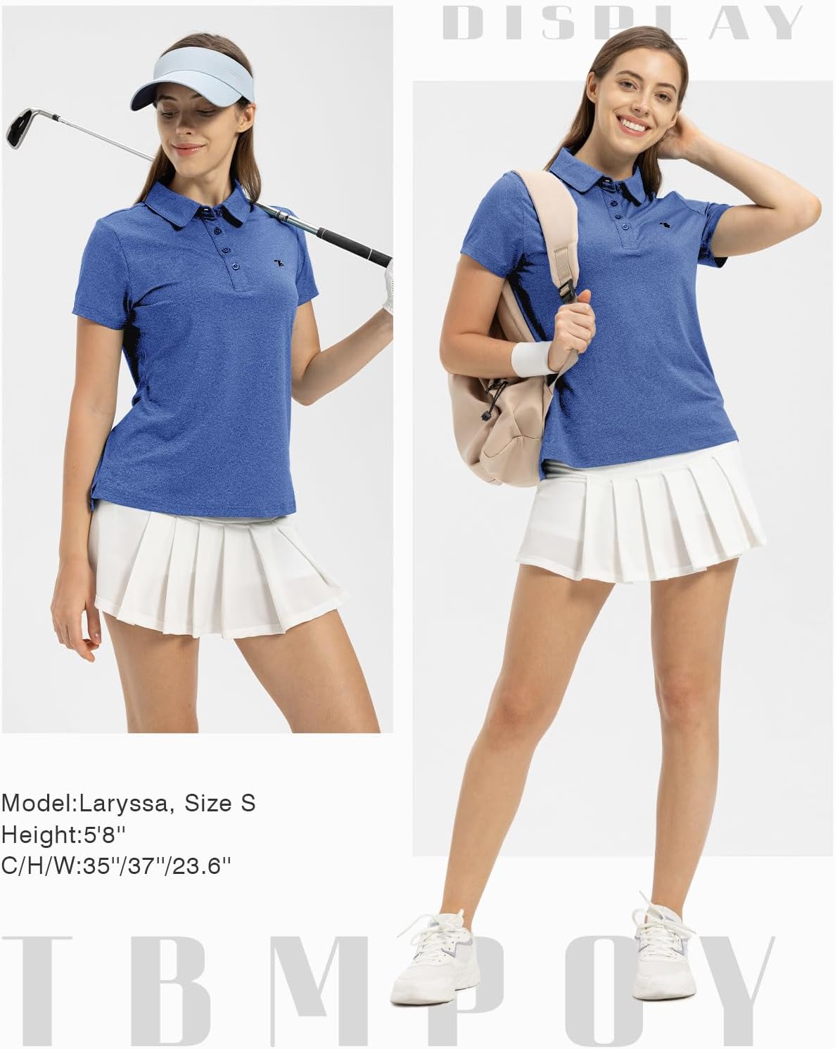 TBMPOY Women's Golf Polo Short Sleeve Shirts Lightweight Moisture Wicking Collared T Shirt Quick Dry 4-Button - Image 7