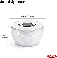 Vista 3 de OXO Good Grips GreenSaver Produce Keeper - Molinillo de ensalada grande y de buen agarre