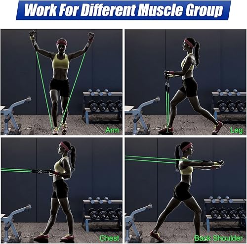 Miniatura 5 de Juego de bandas de resistencia bandas de entrenamiento de fuerza bandas de entrenamiento bandas elásticas de resistencia para ejercicio