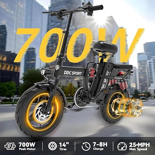 Miniatura 2 de Folding Electric Bike for Adults, Peak 750W Motor 25MPH, 48V 20Ah Removable Battery 35-55Miles Ebike,14'' Lightweight & Portable Adults Electric