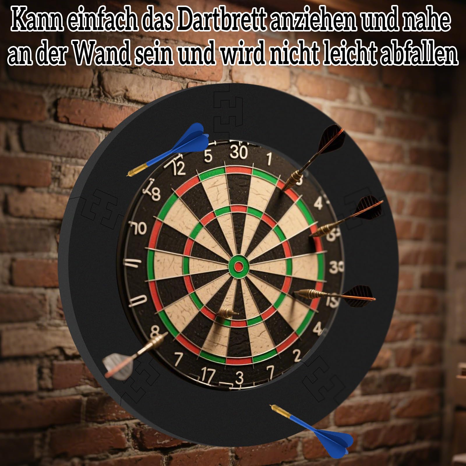 Dartscheibe Schutzring Innerer Kreis 45.5cm Außenring 72cm,5pcs Eva Dartscheibe Umrandung, Dartboard Protective Dartring,Wandschutz Dartscheibe