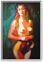 Nude@rt Framed Canvas Art, Colorful Wall Décor, Expressionist Nude Art #17