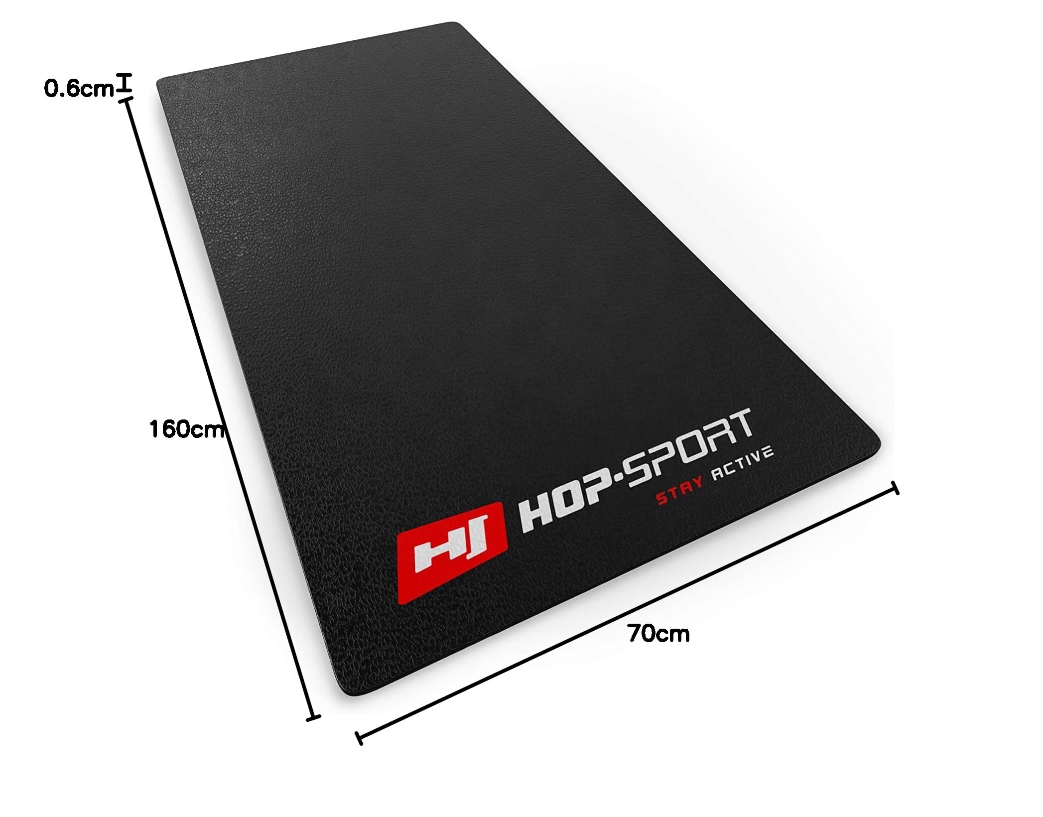 Hop-Sport Bodenschutzmatte PVC 0,6mm Dicke Unterleg, 3 Größen zur Auswahl: 120x60cm, 160x70zm, 220x110cm, Rutschfest, Wasserdicht, Schutzmatte Ideal für Fitnessgeräte und Home-Gym, Antivibrationsmatte