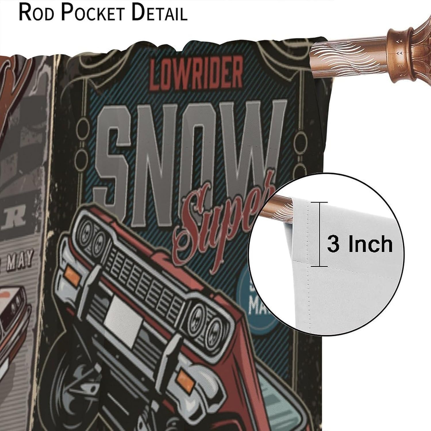 Vintage Car Curtains, Route 66 Theme Medieval Antique Motor Vehicle Poster Patchwork Pattern Window Treatments For Man, Rod Pocket Blackout Home Decor Drapes For Living Room Bedroom Bathroom 42x45in
