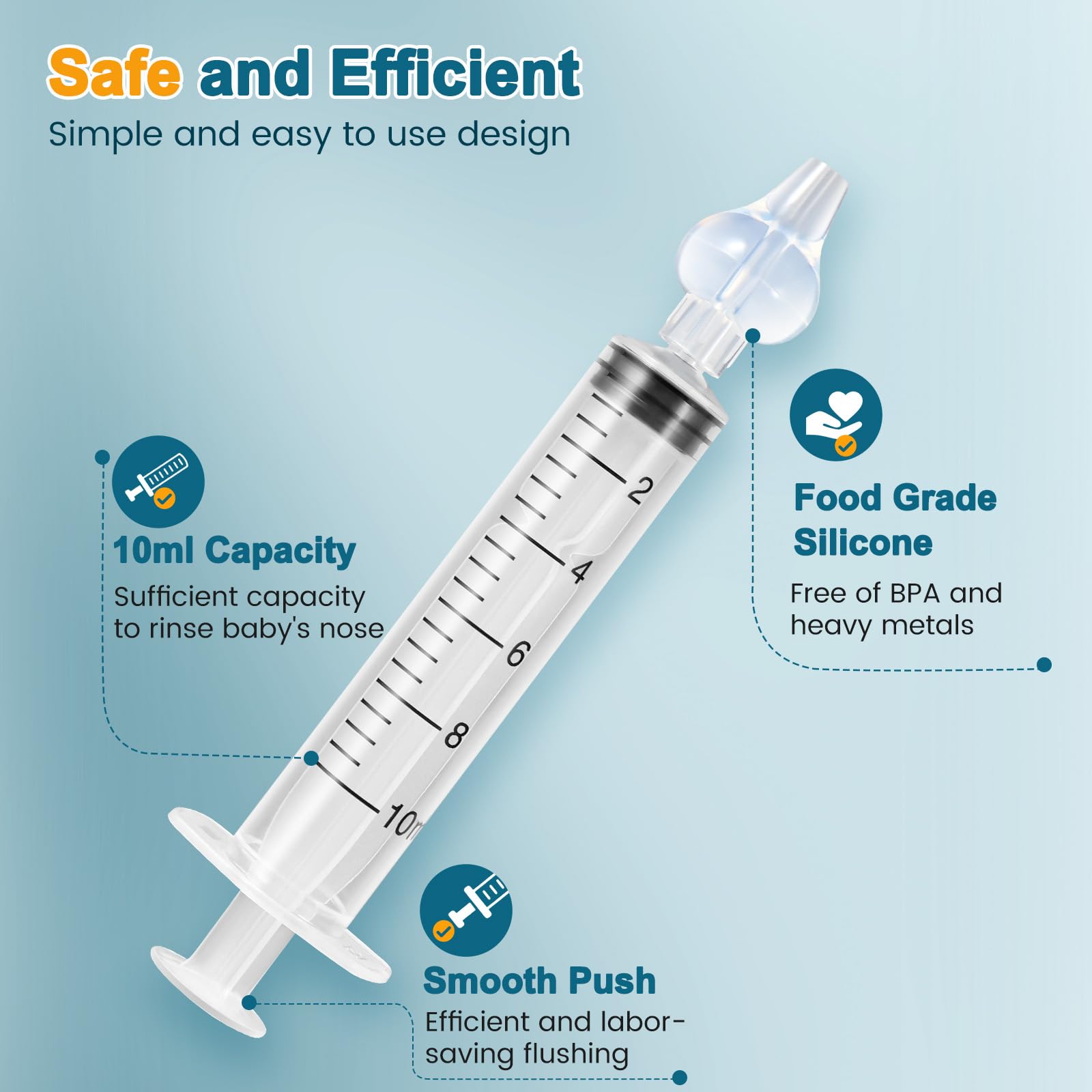Siringhe Lavaggio Nasale Bambini 4 Pezzi - 10ml Con Punte Morbide Per Neonati - Foto 13