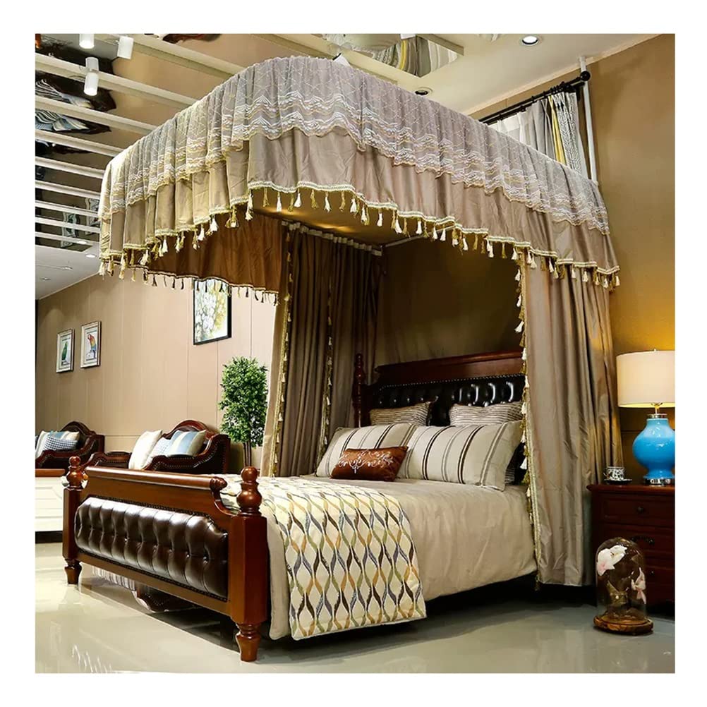 Moustiquaire baldaquin lit double de luxe grand rideau lit princesse 180x220