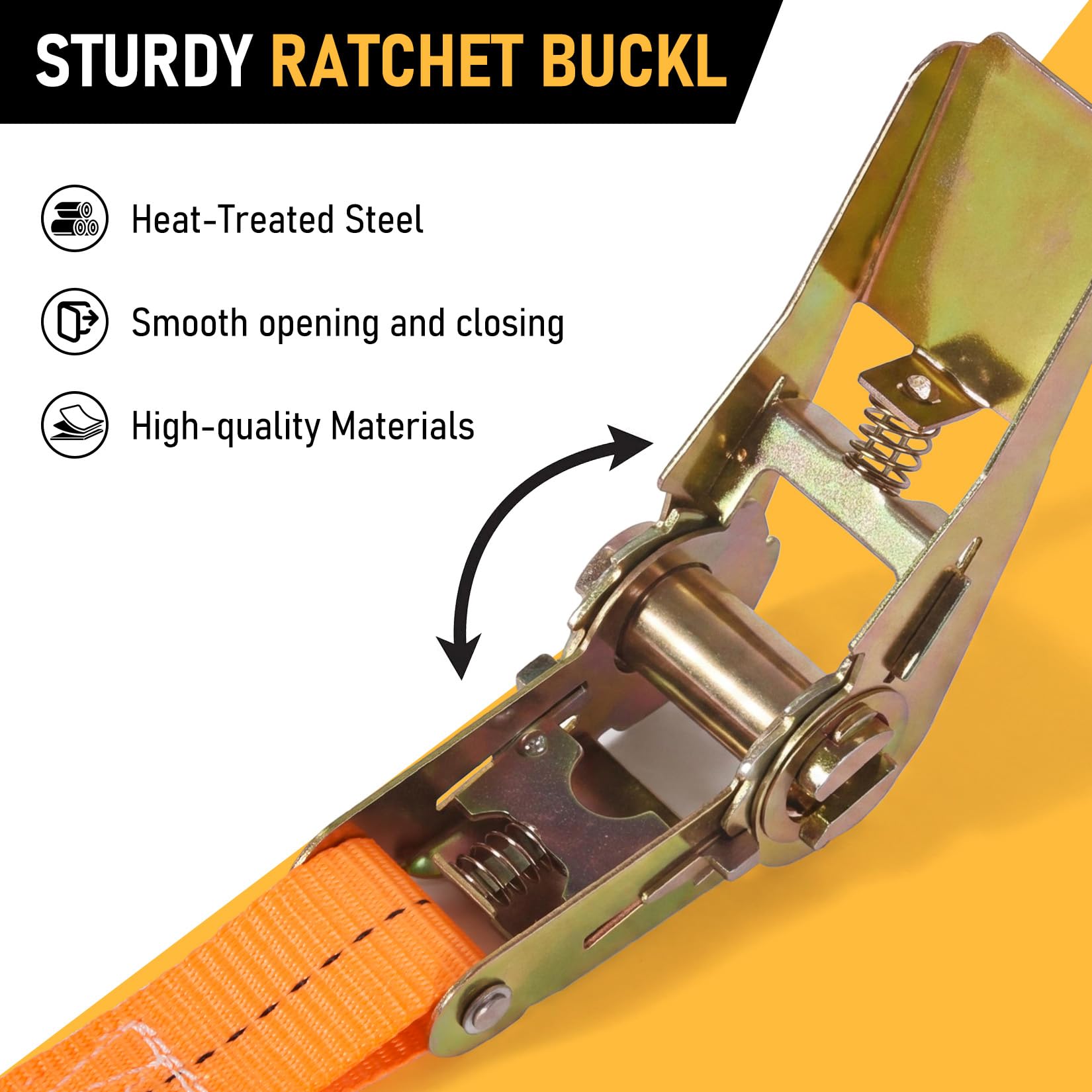 Spanngurte Mit Ratsche, 10 Stück Ratschen-Zurrgurte 25 mm × 6,1 m, 771 kg Tragkraft, Verstellbare Befestigungsriemen Mit Klemmschloss Für Transport, Fracht, Gepäck, Camping