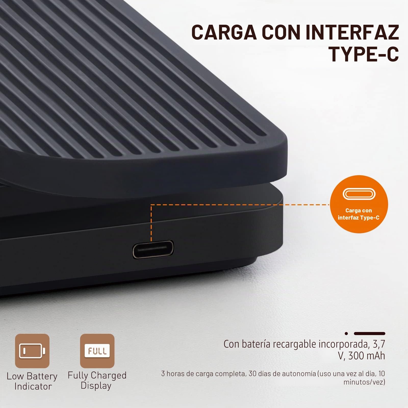 BAGAIL Báscula de Café Digital con Temporizador, 0.1 g de Alta Precisión, Báscula de Espresso por Goteo con Tara Automática, Sensor Táctil y Cubierta de Silicona, Peso Máximo 3kg, Negro Mate