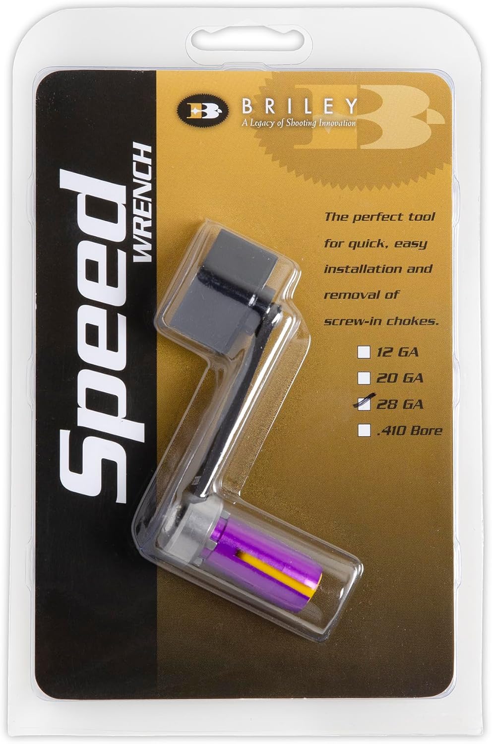 Briley Speed Wrench for Replacement 28 Gauge Chokes | Compatible with All and Most Factory 4 Slot Chokes