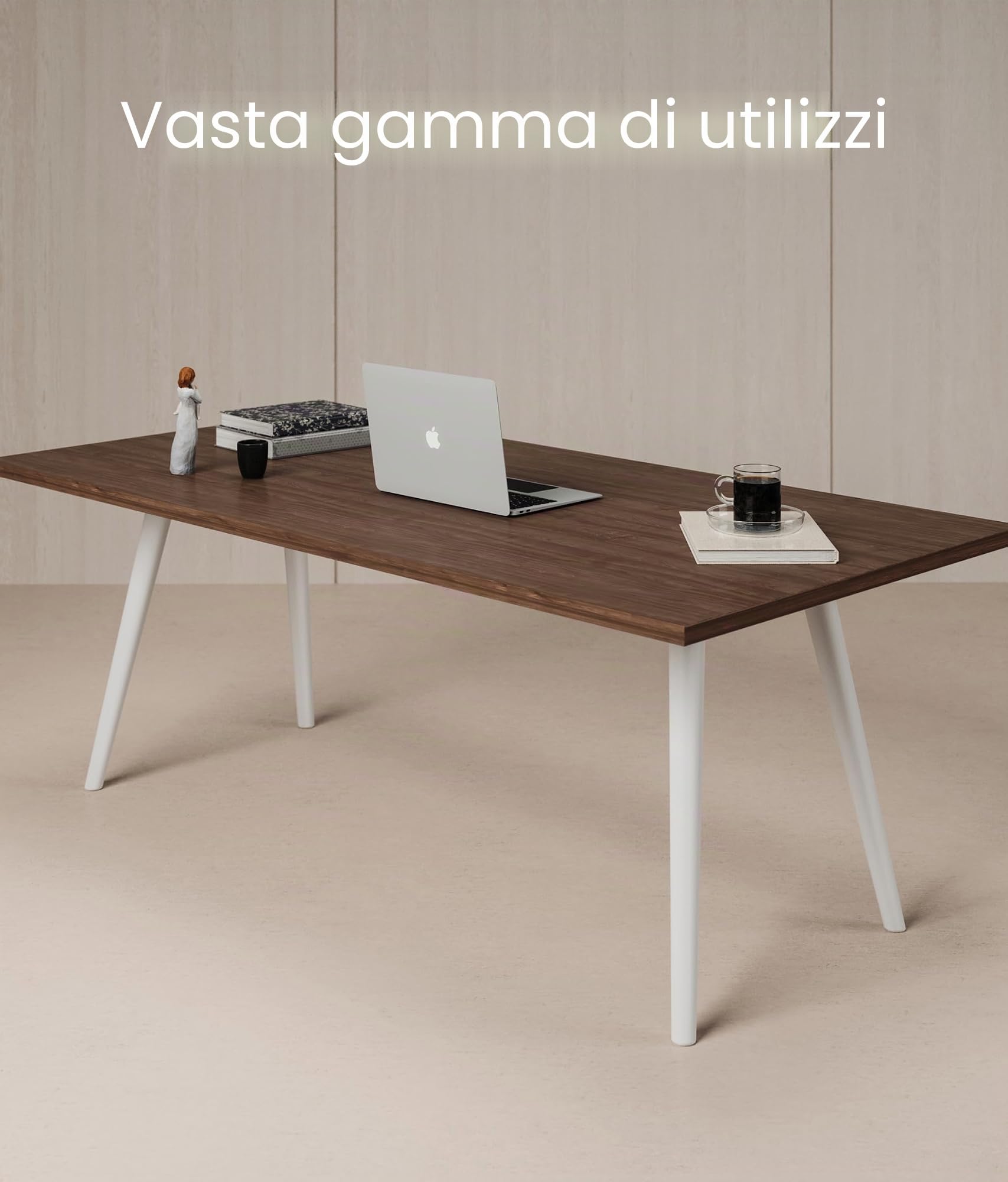 Desktronic Piano da tavolo 140 x 70 cm – Perfetto per scrivanie regolabili in altezza, tavoli da pranzo e altro – Prodotto in Europa – Piano da tavolo robusto e resistente da 25 mm