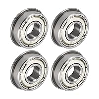 Vista 14 de uxcell Rodamiento de bolas con brida FR8ZZ, 4 rodamientos de brida ABEC1 de doble blindaje de acero cromado de 1/2 "x 1 1/8" x 5/16 pulgadas