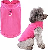 Vista 1 de PETCARE Suéter pequeño para perros y gatos, chaleco de forro polar suave con anilla en O para correa para otoño e invierno, abrigo cálido