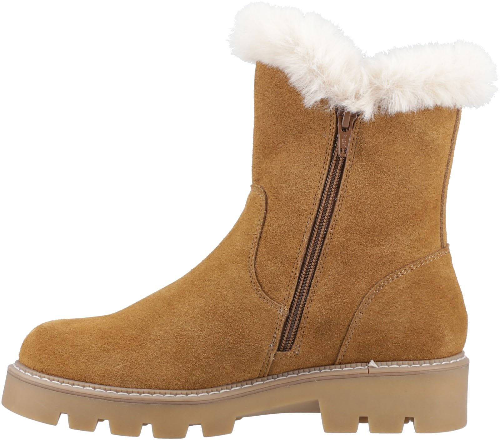 Hush Puppies Female Ambre Zip Boot, Tan, 5