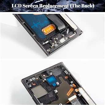 OLED for Samsung Galaxy Note 20 Ultra 5G LCD Display Note 20 Ultra 5G Screen Replacement N986B/N986U/ N986U1/N986W/N986N Touch Digitizer Assembly Repair Kit (Support Fingerprints, Black with Frame)