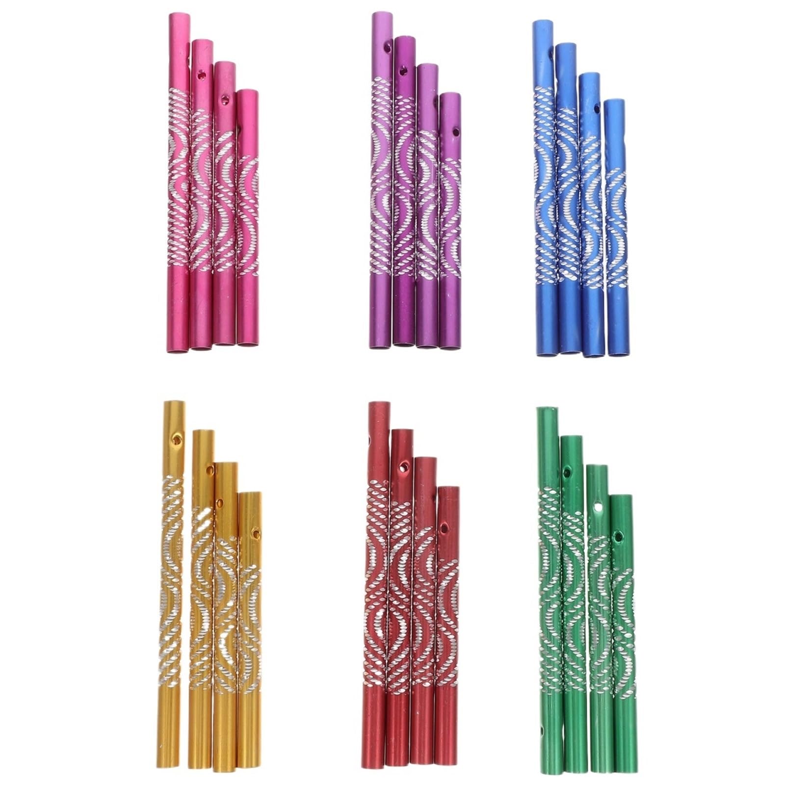 Aluminium Wind Chime Tubes 48Pcs Aluminum Wind Chime Tubes DIY Craft Kit 8.8-11.8cm Hollow Metal Pipes