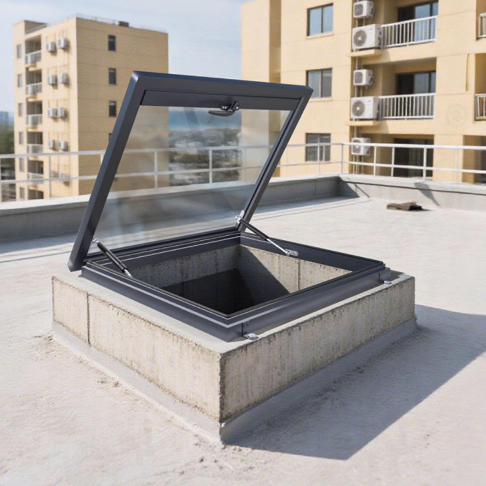 Toit en aluminium écoénergétique 55x55 cm pour isolation loft