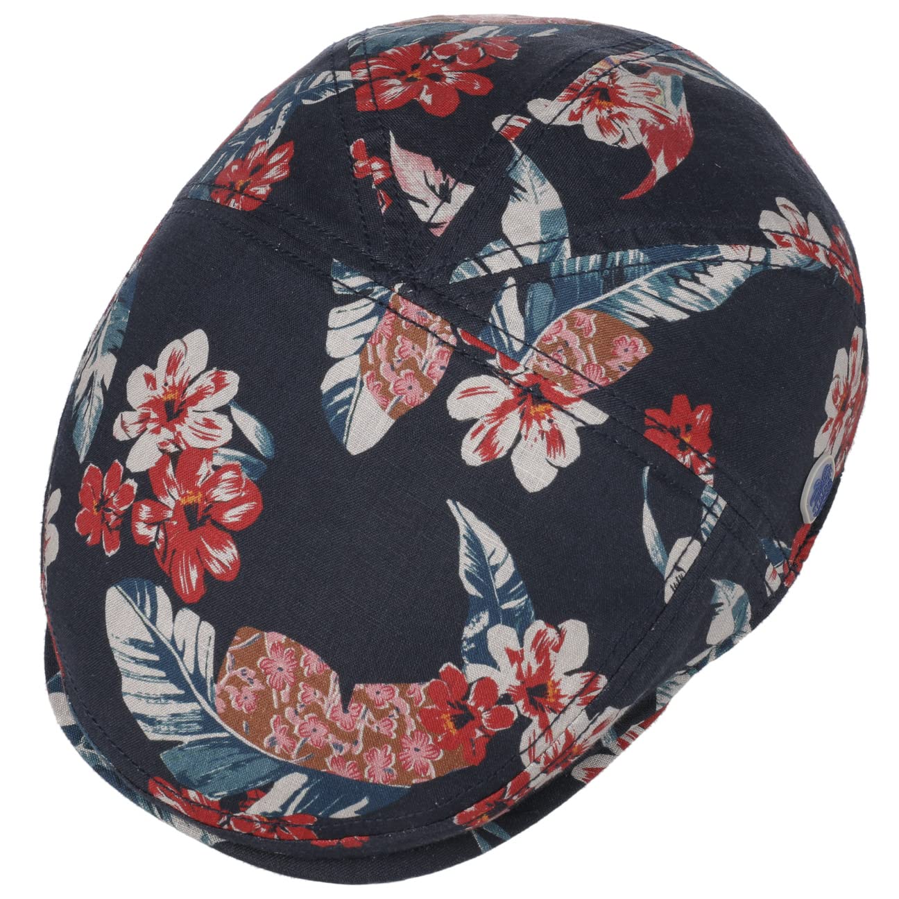 Stetson Flowlin Casquette Plate Gavroche a Fleurs Multicolore Lin Unisexe Printemps Ete