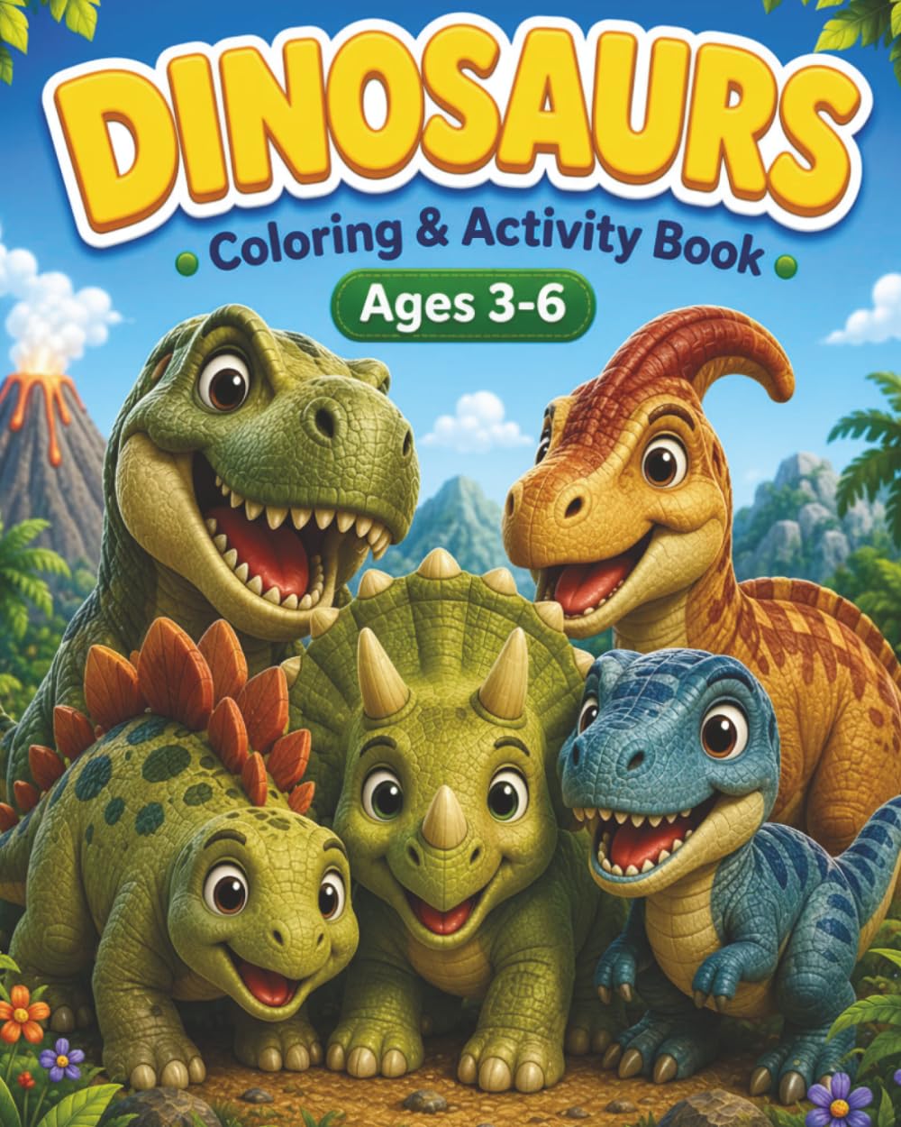 Dinosaurs Coloring & Activity Book for Ages 3–6