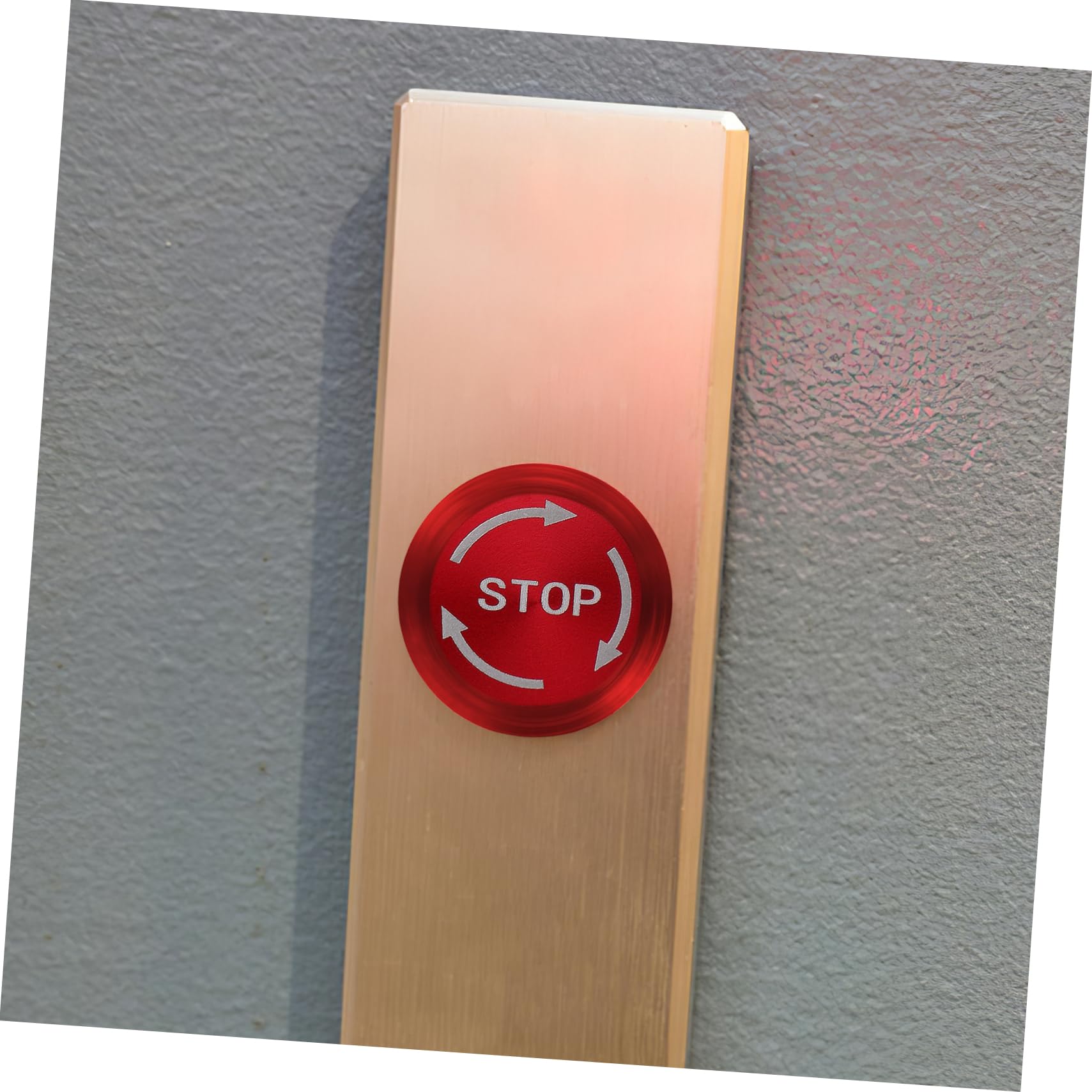 SOLUSTRE 5st Druckknopfschalter Aus Metall Notaus-knopf Stopp-taste Notfall Knopf Tasten Not-aus-taster Drück Knöpfe Vernickeltes Messing Rot