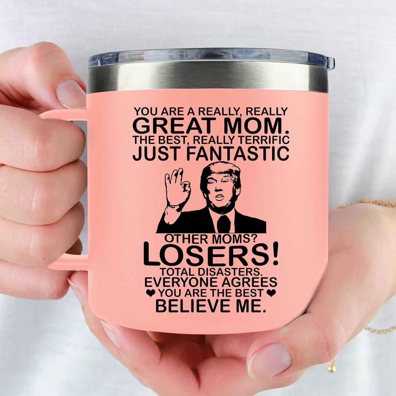 Christmas Gifts For Mom From Daughter, Son - Great Mom Coffee Mug on Birthday, Mothers Day - Christmas Gifts for mom, Wife, Women - 14Oz Stainless Steel Moms Coffee Mug - Image 2