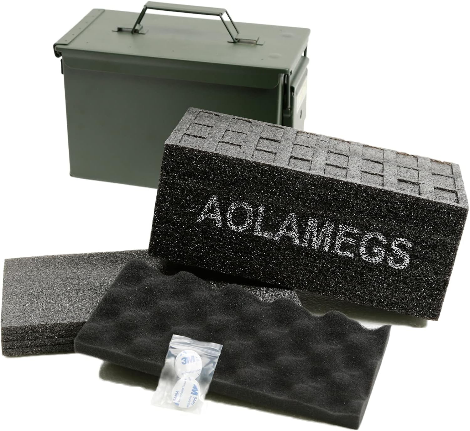 Aolamegs 24 Magazine Holder .50 Cal Ammo Can Foam (Pre-Cut, Military Grade Foam)