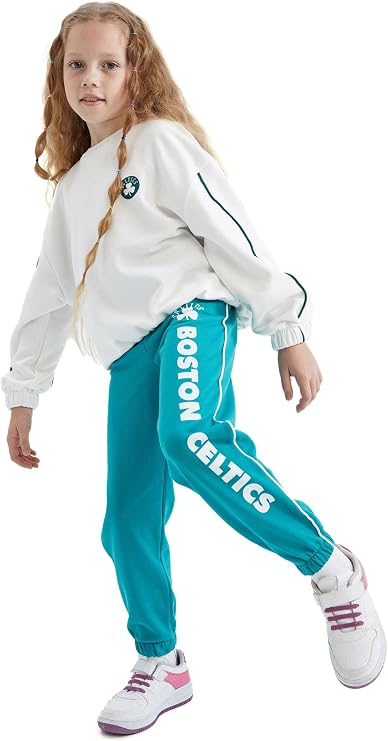 DeFacto Kız Çocuk NBA Boston Celtics Jogger Eşofman, Yeşil