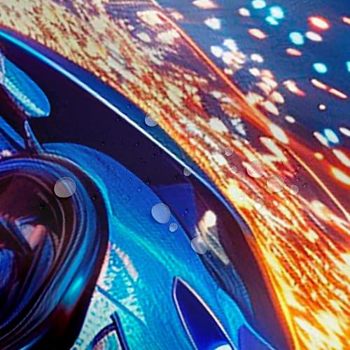 Miniatura 4 de Erosebridal Cortina de ducha con automóvil deportivo para niños, Galaxy Aurora, cortina de ducha de automóvil de carreras, cortina de baño para