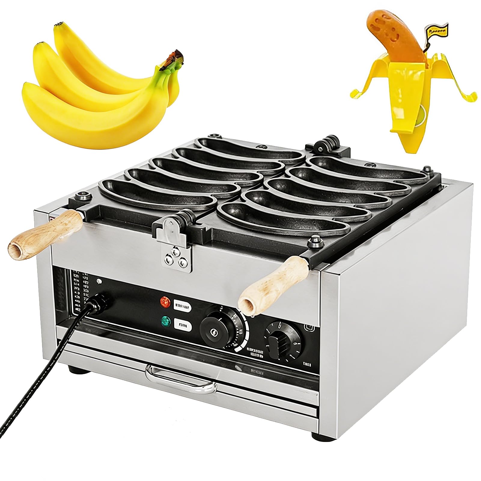 Gaufrier commercial en forme de banane pour gaufrier à bulles professionnel