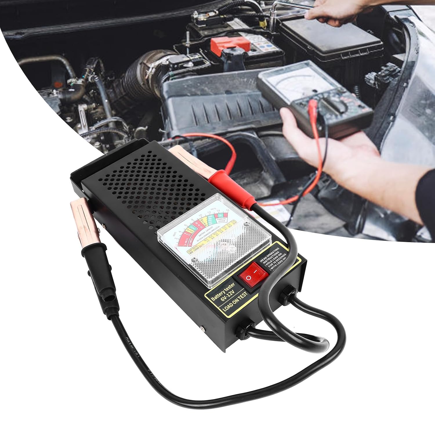 12V Battery Load Tester, High Accuracy Car Battery Tester Fit Automotive Load Checker Automotive Diagnostic Tool for Autos Electric Bikes