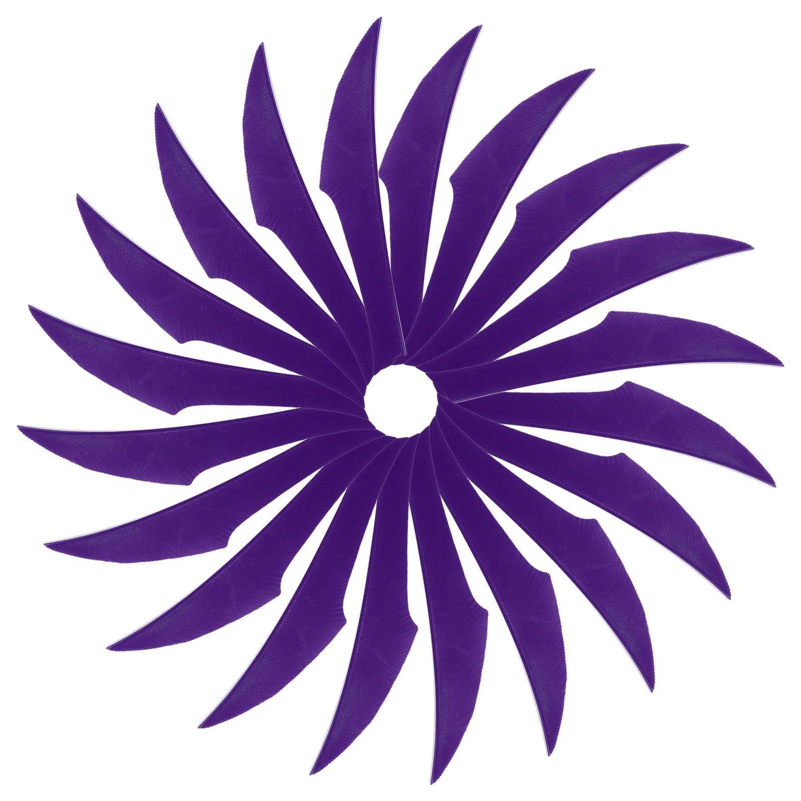 PATIKIL 4 Inch Arrow Vanes, 20 Pack Turkey Feather Fletching Archery Fletch Right/Left Wing for Hunting Target Shooting, Purple