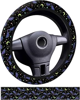 Purple Bats Steering Wheel Cover