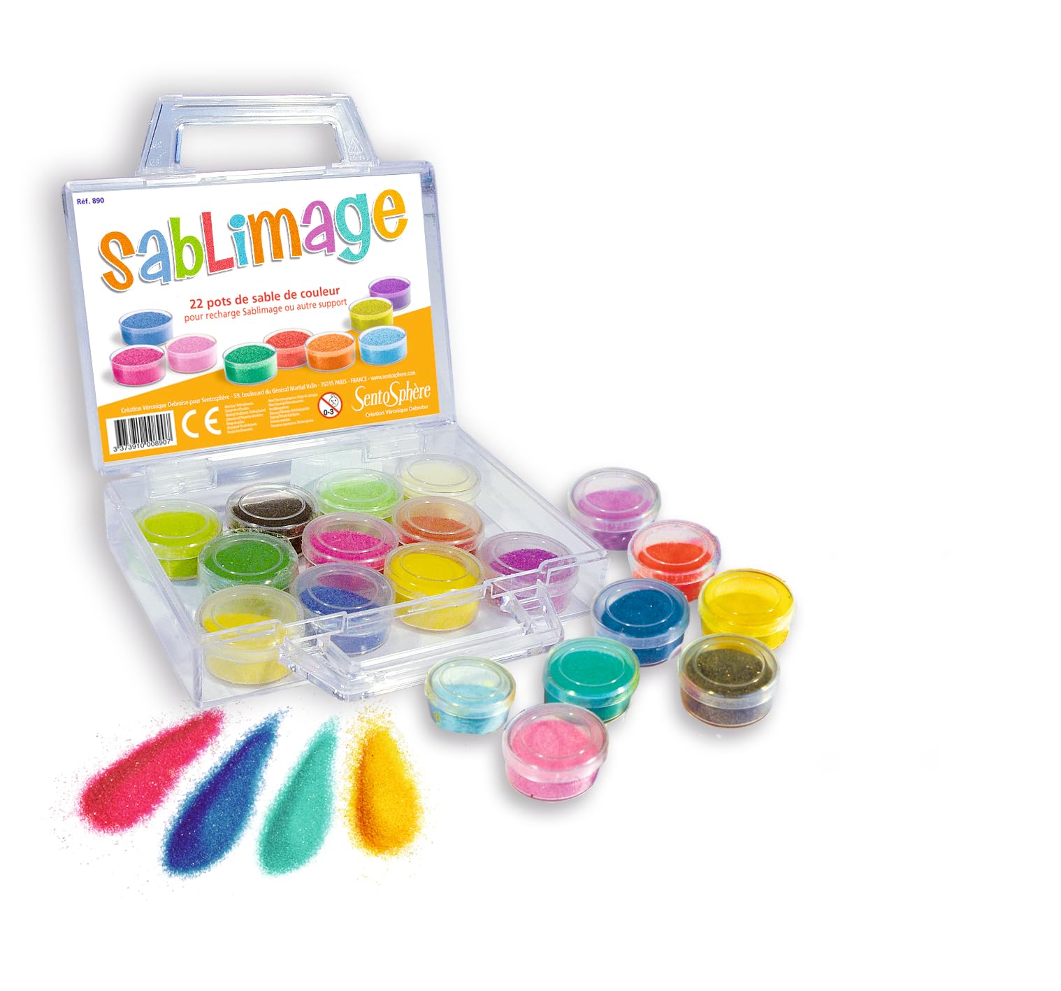 Sentosphère890 - Arts & Crafts - Sablimage - Box of 22 Pots of Sand