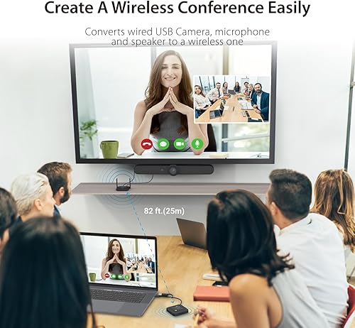 Miniatura 3 de j5create Extensor Inalámbrico para Cámara Web USB, Micrófonos o Altavoces, Ideal para Transmisiones y Conferencias, Sin Compatibilidad