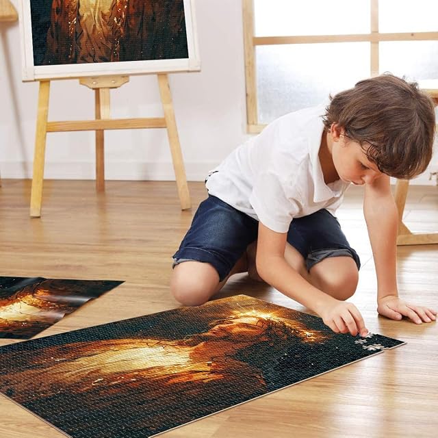 Foto 4 de 6 de Puzzles de 2000 Piezas para Adolescentes Retrato de Jesucristo para el Juguete de desafío de Juego Educativo…