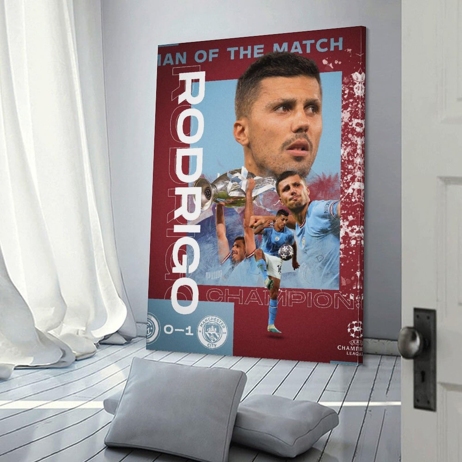 Amazon.co.jp: ロドリポスタープロサッカー選手 (3) アートパネル
