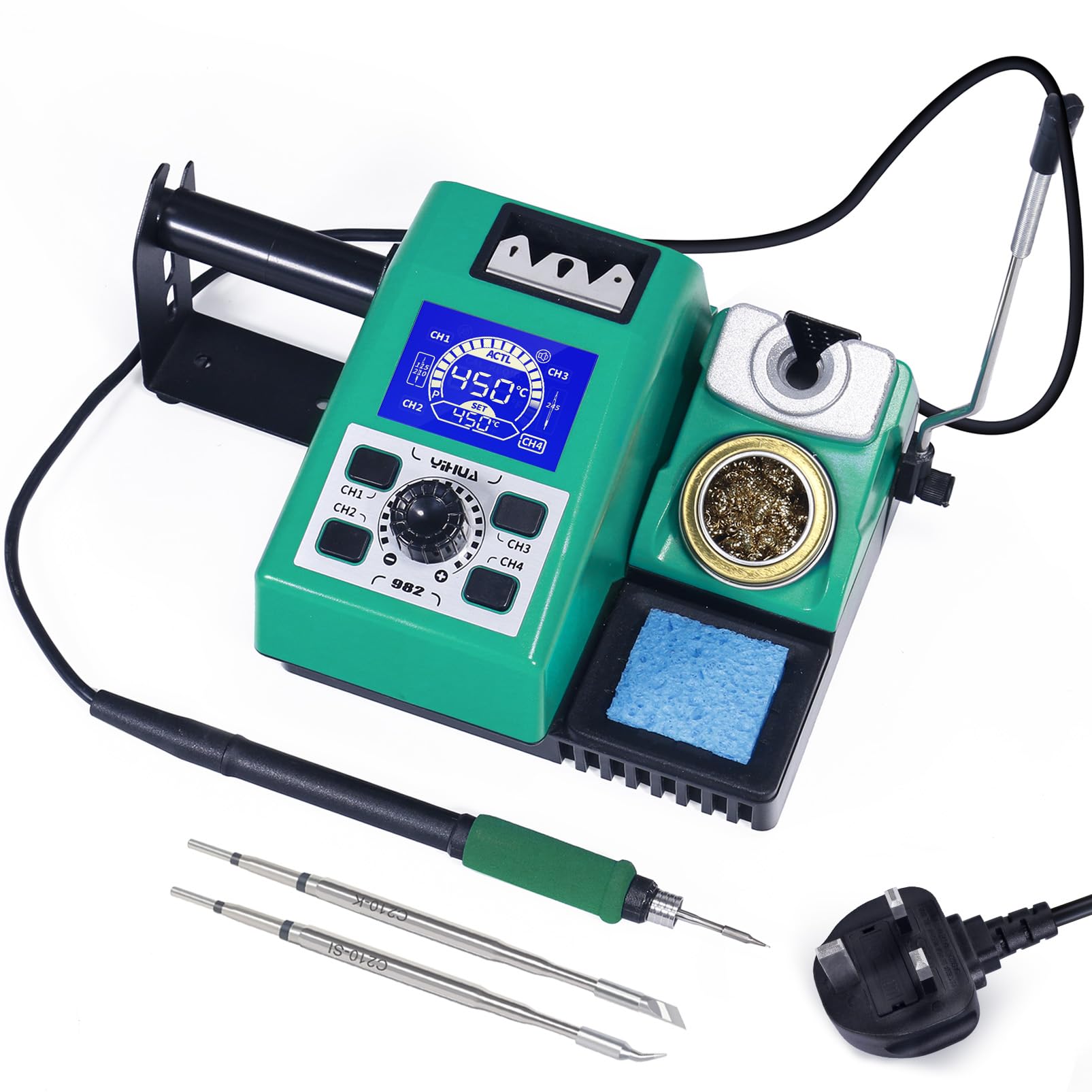 Sponsored Ad – YIHUA 982 Precision Soldering Iron Station Kit with Digital LCD Display, 210 Soldering Tip Cartridge Compatible, Solder Wire Dispenser and, 4 Memory Channels, Auto Shutdown, Rapid Heating