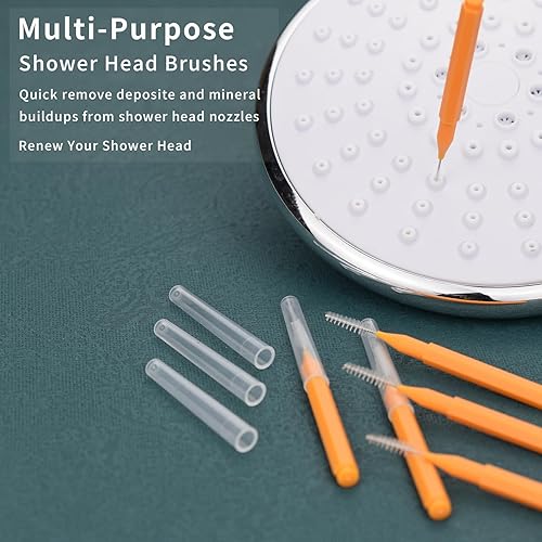 Miniatura 3 de Cepillo de limpieza para cabezal de ducha, cepillo de limpieza de hendiduras pequeñas, antiobstrucción para lavadoras de tuberías de baño y
