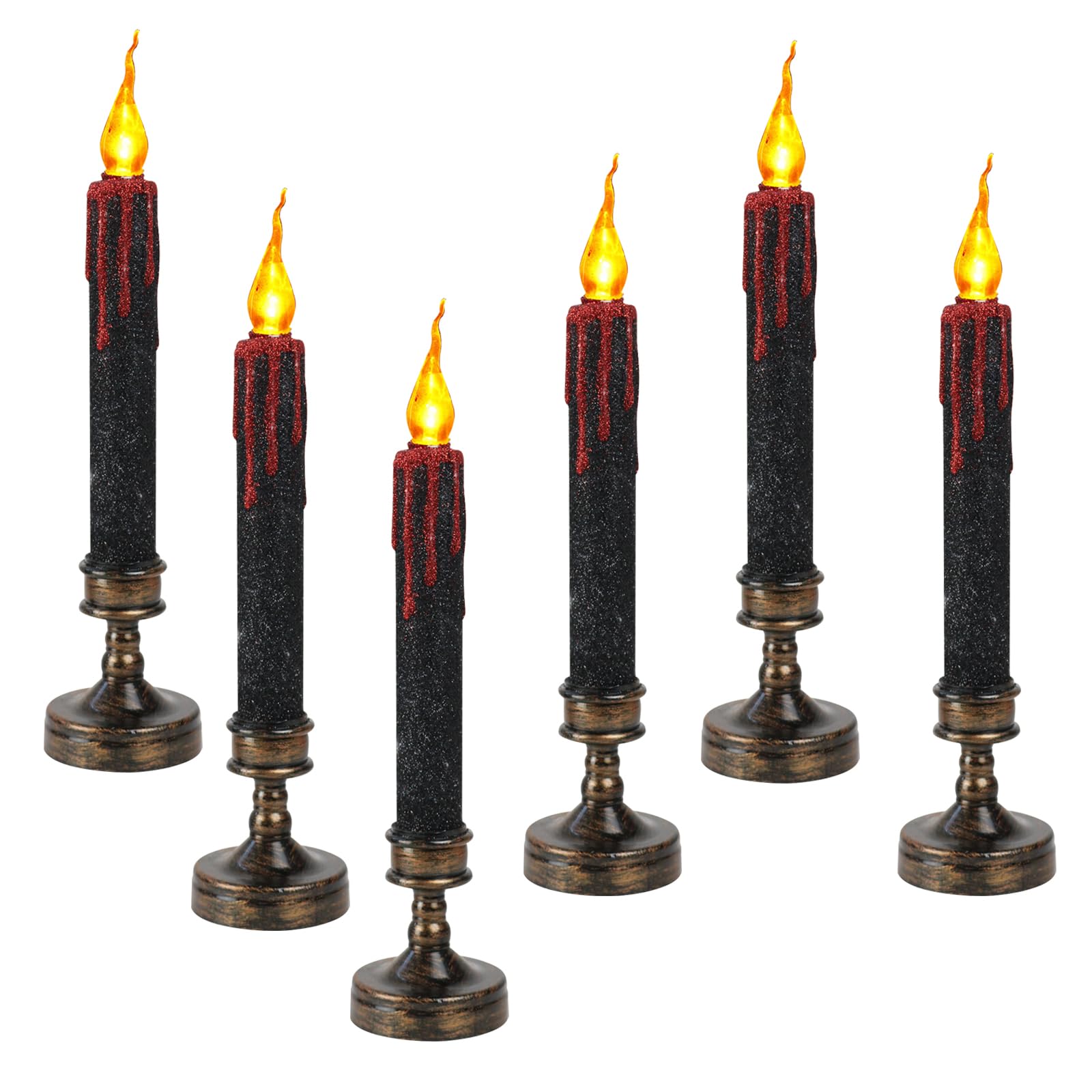 XLSBZ Halloween Candle Lights Halloween Decoration,LED Candles Halloween Flameless Candles for Halloween Party Decoration (6)