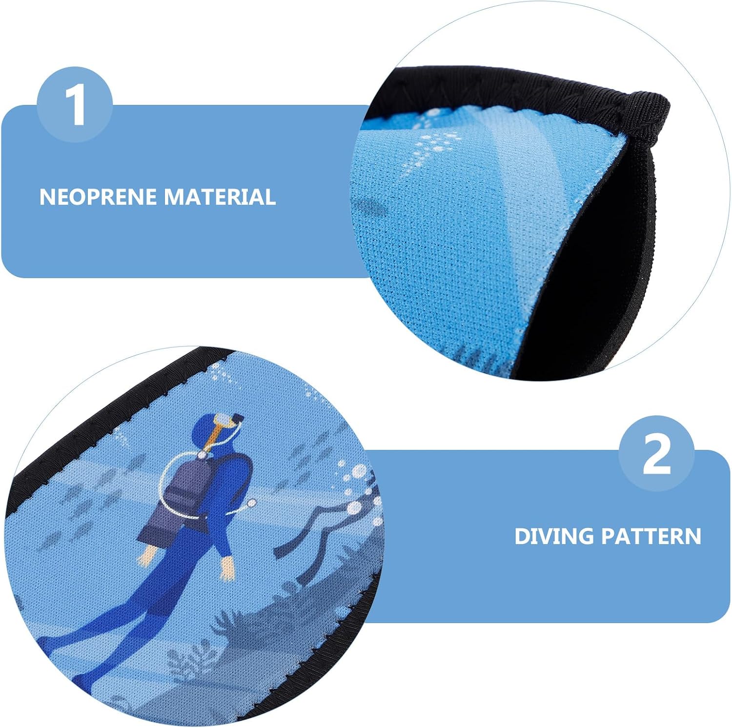 Mikinona Scuba Diving Mask Strap Cover Neoprene Dive Mask Strap Washable Non-slip Hair Wrap for Snorkeling and Diving Water Sports