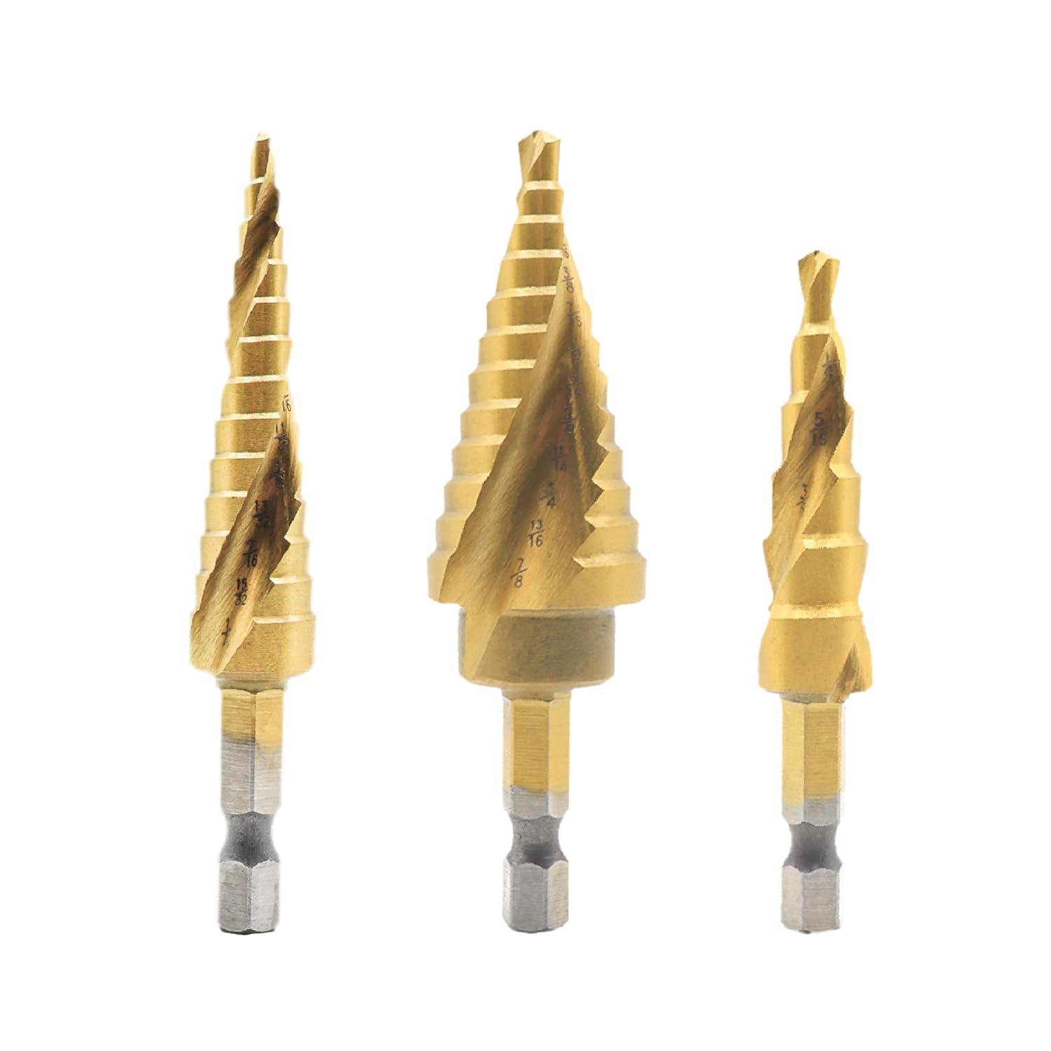 31 Sizes High Speed Steel Step Drill Bit Set for Sheet Metal Hole Drilling Cutting, HSS Multi Size Hole Stepped Up Unibit for DIY Lovers Electrician (1/8-7/8)
