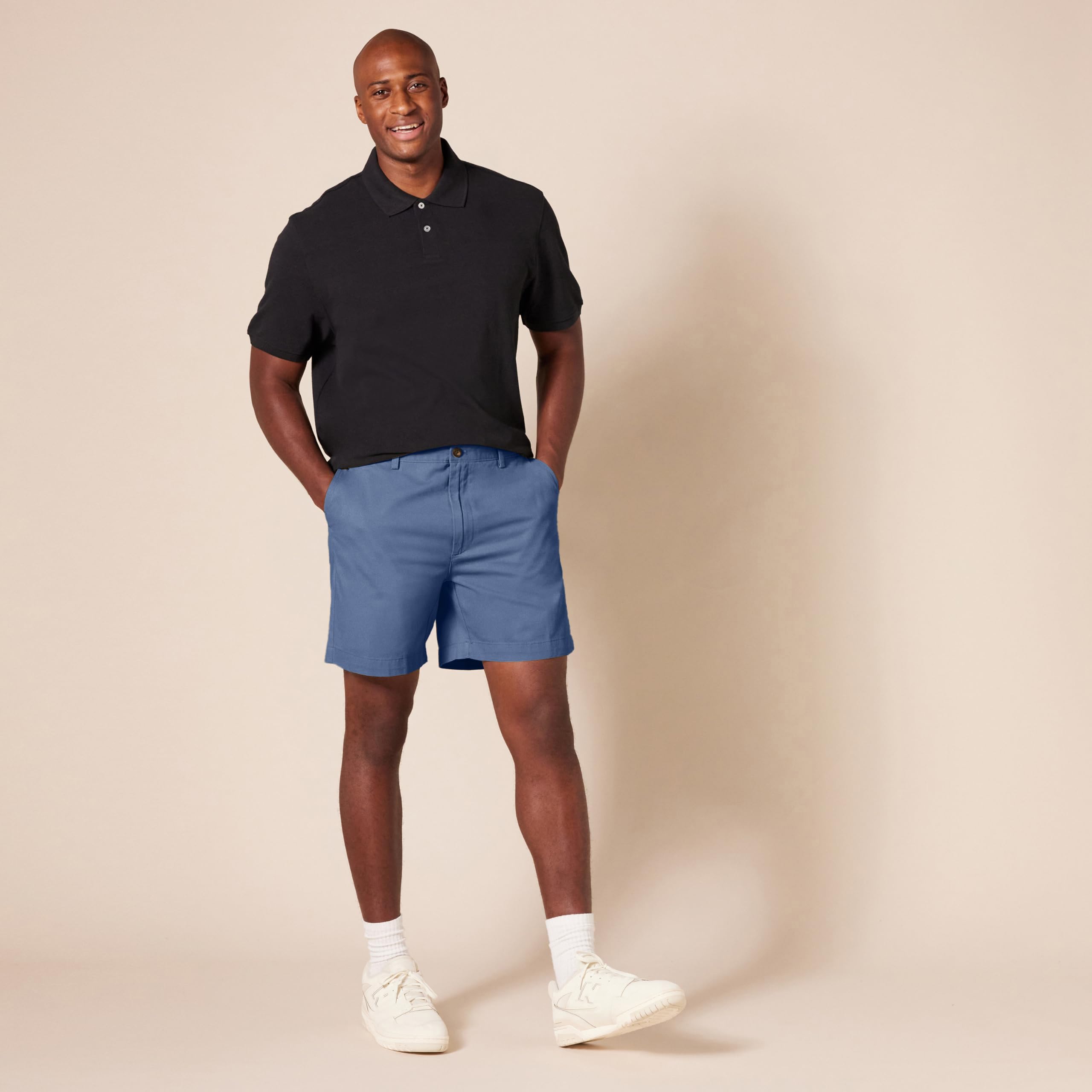 Amazon Essentials Mężczyźni Classic-Fit 18 cm krótkie