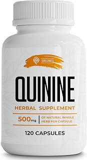 Leg Cramps Relief Quinine Capsules – Natural Cinchona Bark Supplement for Cramp Defense & Digestive Health – 500 mg Quinine Pills, 120 Tablets, Non-GMO, Gluten-Free
