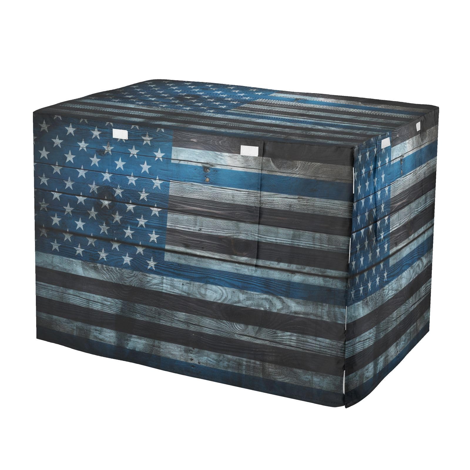 Housse pour cage chien chat étanche protège de la pluie vent drapeau USA sombre