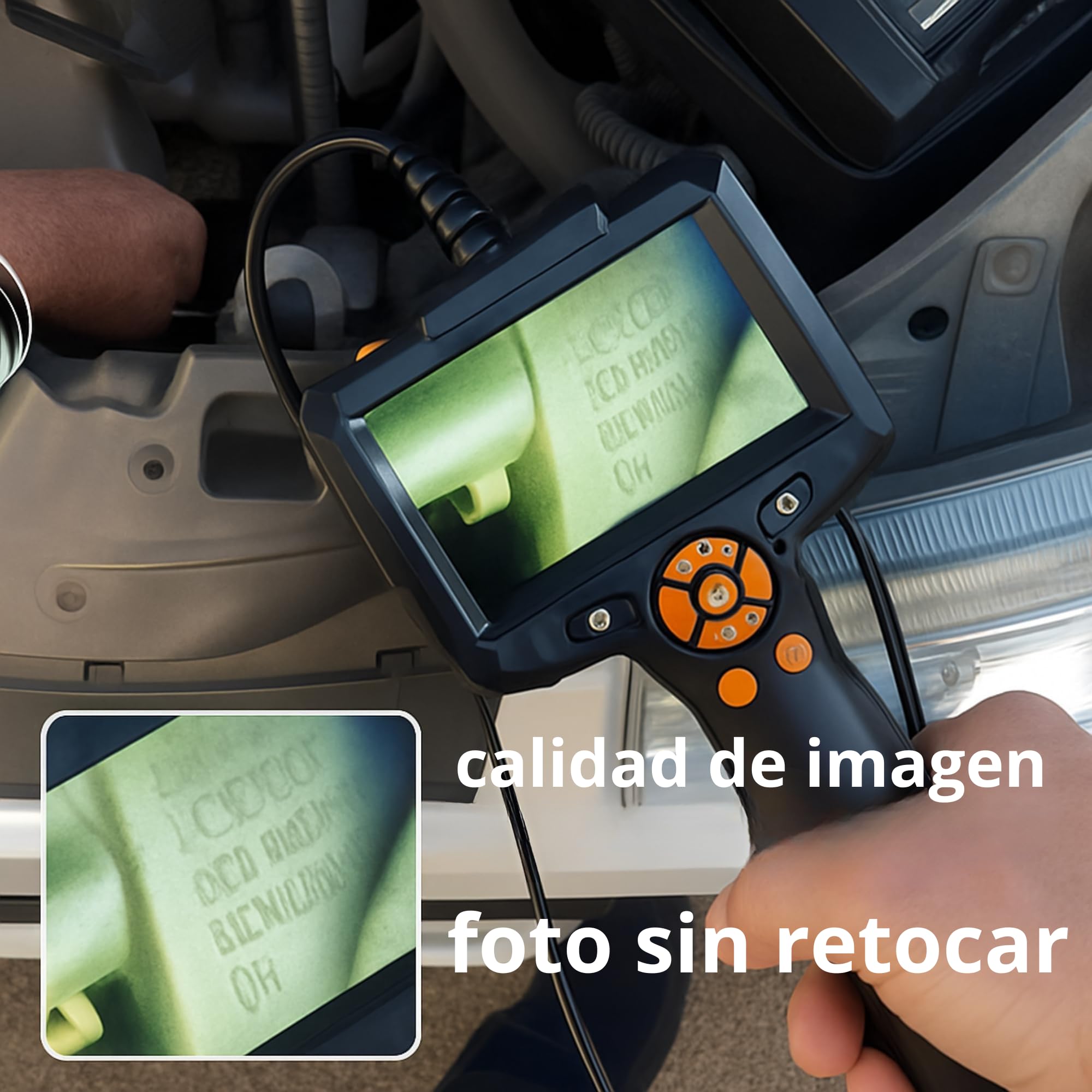 VALUEFIND Camera endoscópica Enfoque automatico Gran Angular 170 Grados 2 MP 8 Leds Ajustables Gran Pantalla de 4,3 Pulgadas HD para Realizar Sus inspecciones industriales domesticas o mecanicas